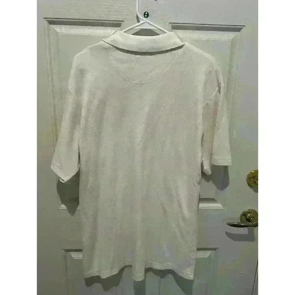 Claiborne Mens Polo Shirts Size XL Color Ivory Short Sleeve - Picture 3 of 5